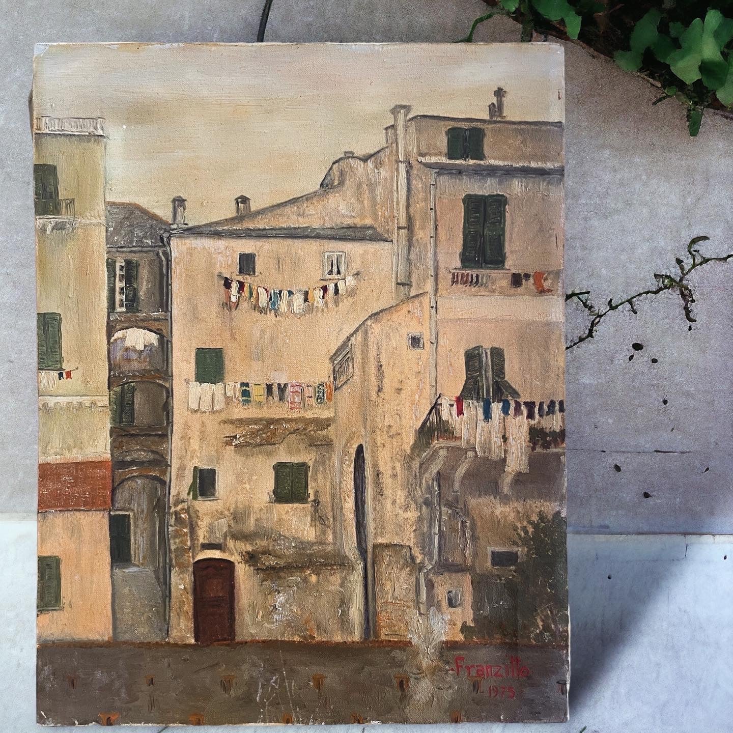 Franzitto 1975 oil on canvas old city