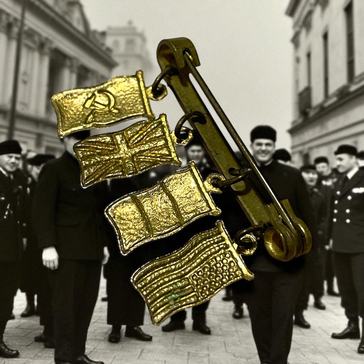 Spilla commemorativa militaria potenze alleate II WW