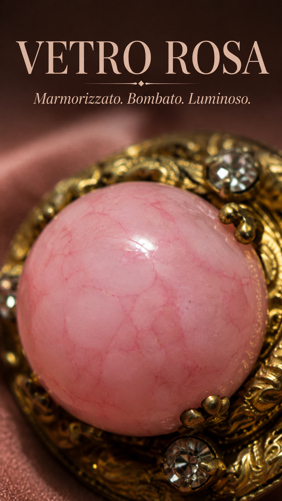 Orecchini con clip antica fine anni ‘40 costume jewerly USA cabochon vetro marmorizzato