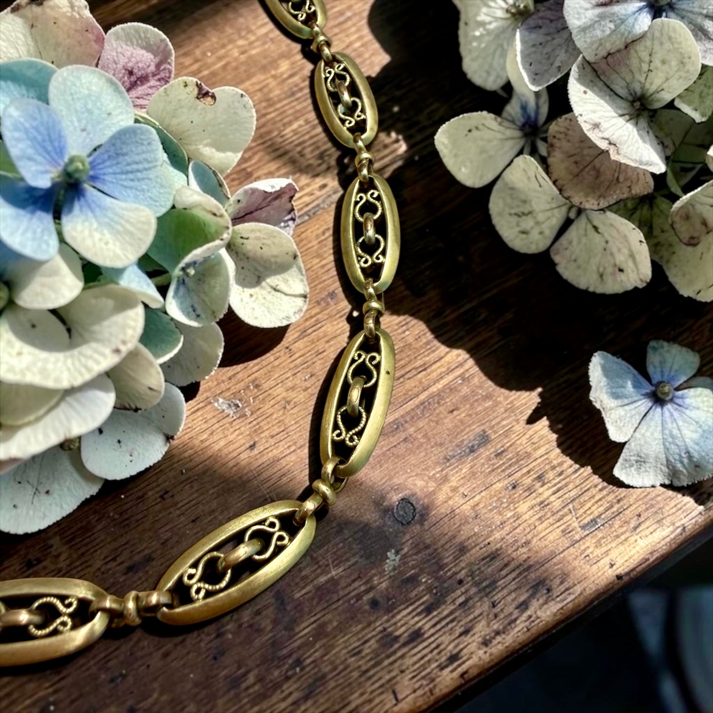Antica catena da panciotto Albert Chain laminata oro FIX anni ‘20