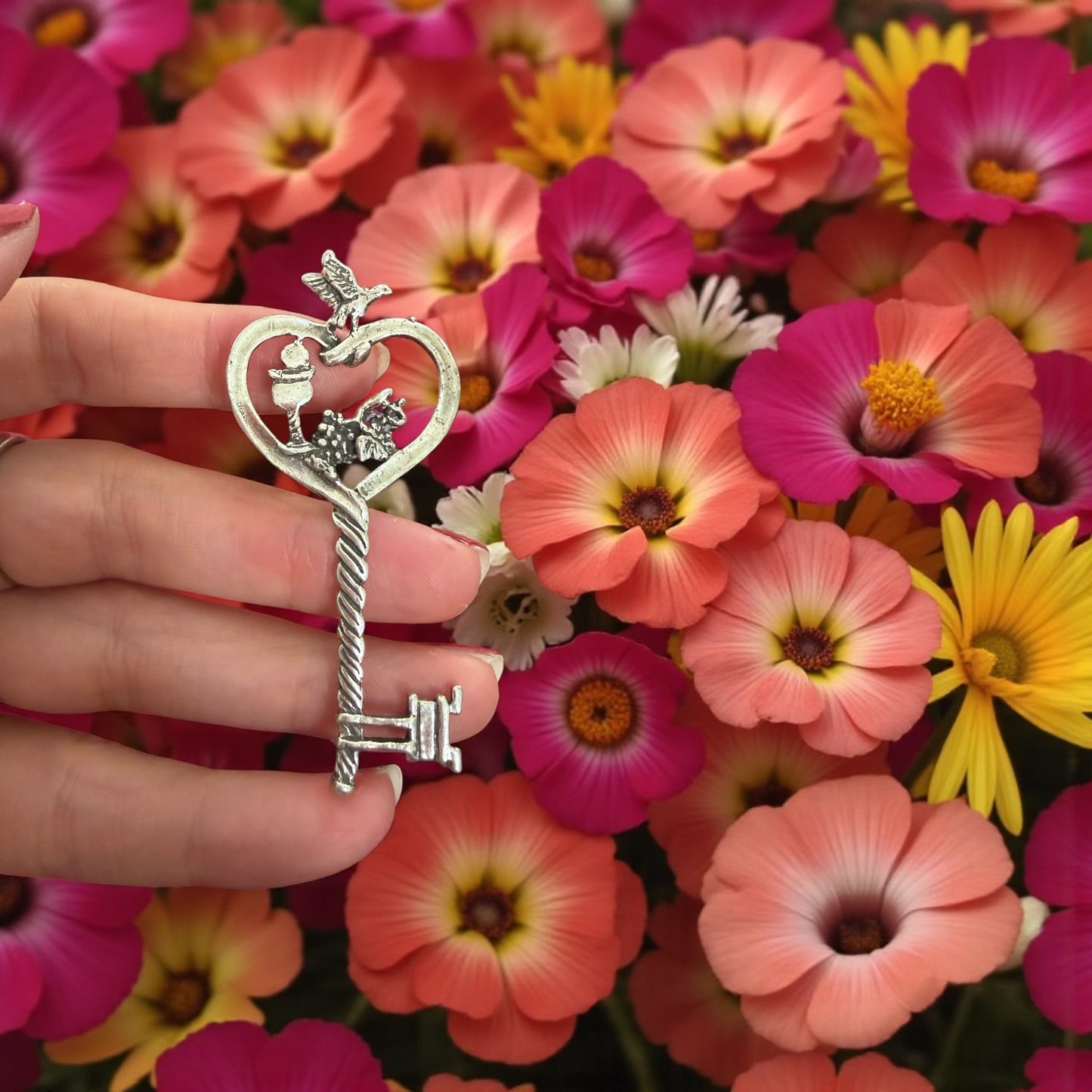 Chiave d’argento beneaugurale, manifattura aretina anni ‘60