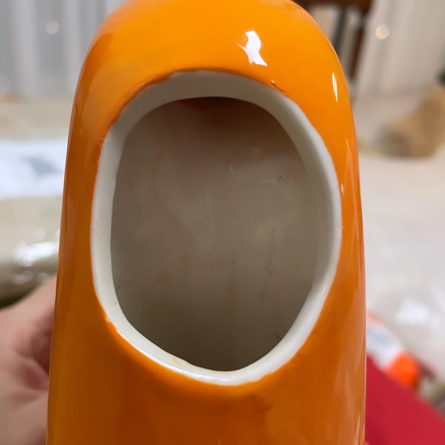 Orange space age vase scandinavian design