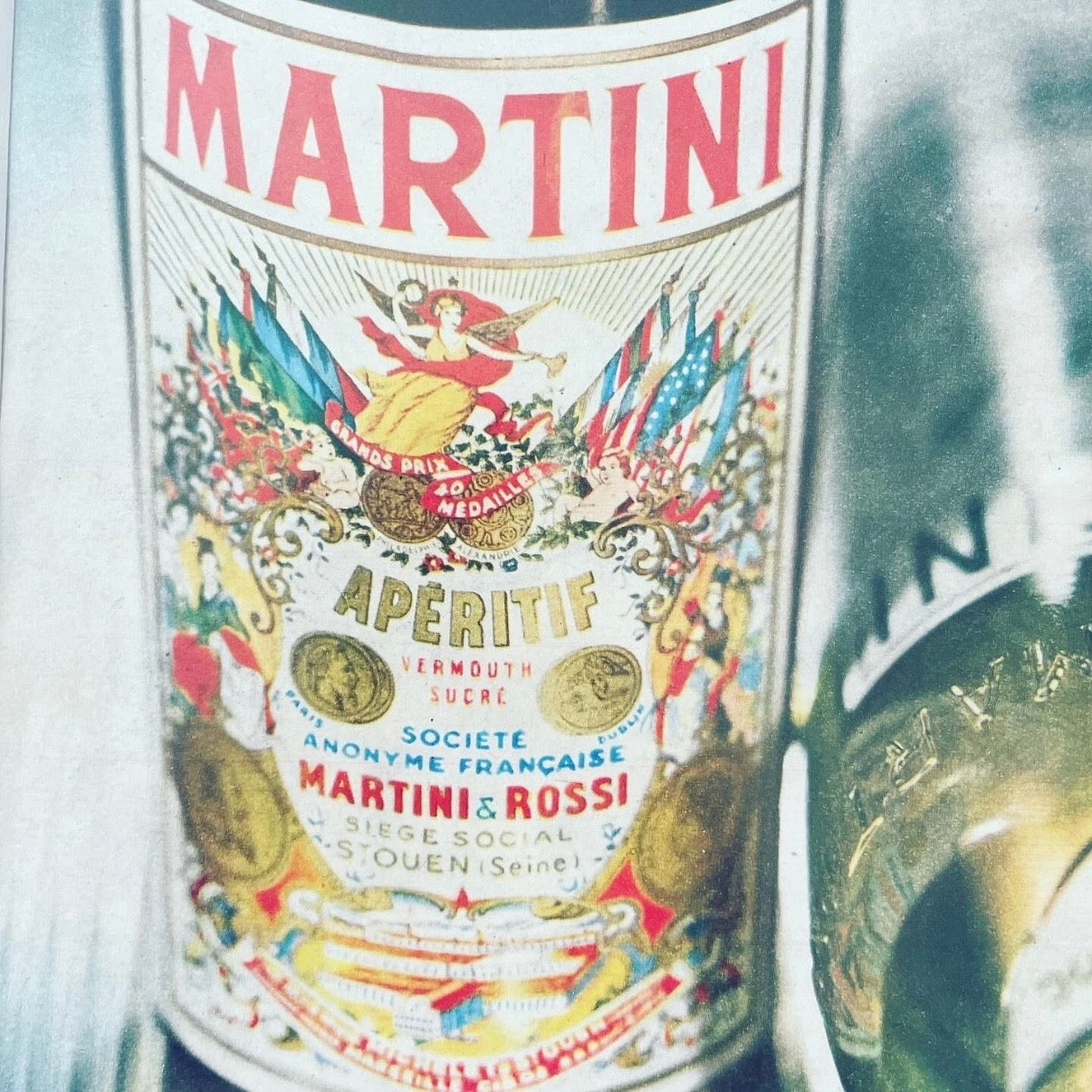 Coppia quadri decorativi Martini Vermouth pubblicità d’epoca 70s