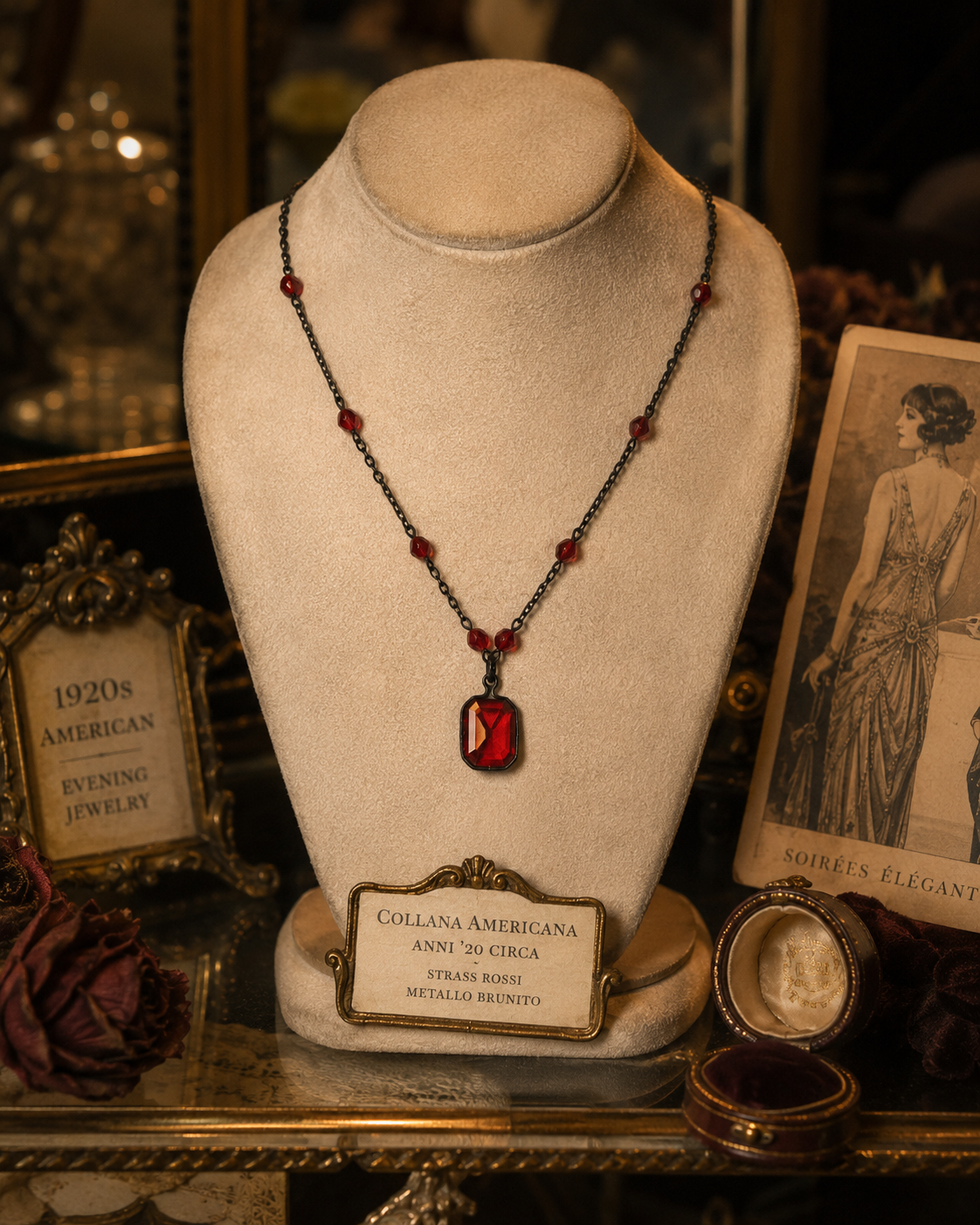 Collana da sera art déco americana originale anni ‘20