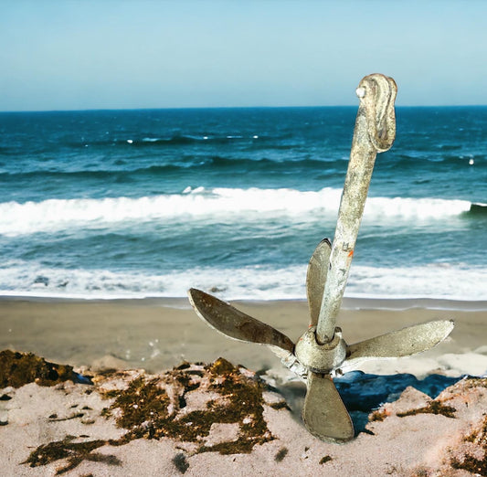 Old fishing boat anchor