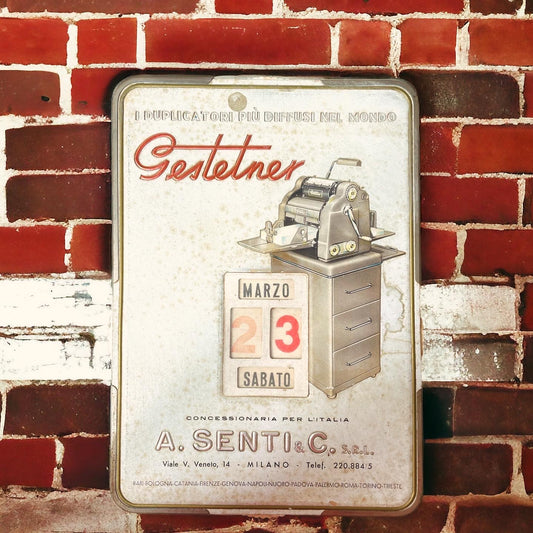 Gestetner Perpetual Advertising Calendar