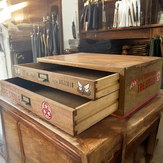 Cassettiera fratelli Radice merceria, da banco, anni ‘40 Milano pezzo storico