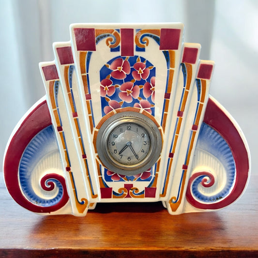 Orologio da camino antico, Art Déco, funzionante