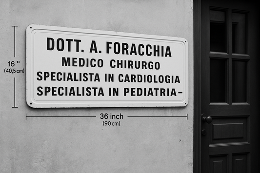 Enorme insegna medica Dott. Foracchia anni ‘40