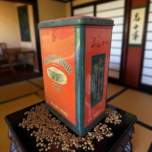 Grande scatola da tè in latta anni ‘40