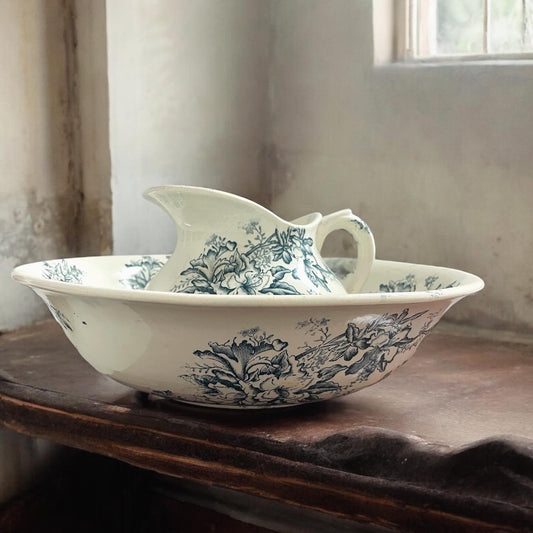 Antique dressing basin and jug