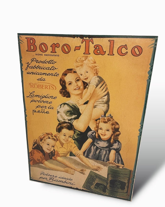 Large Borotalco vintage panel