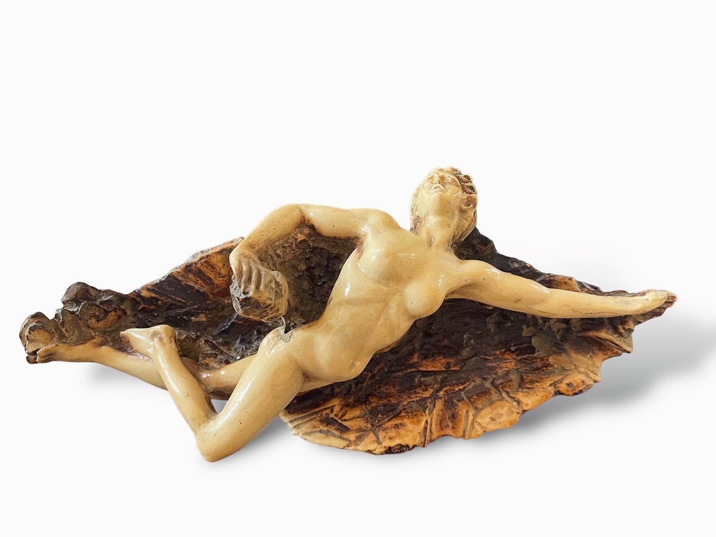 Mid-century ashtray with nude woman