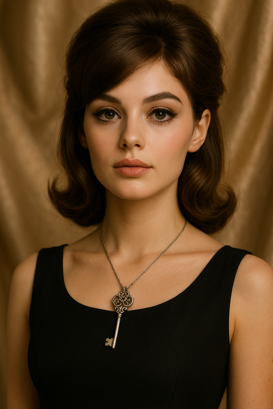 Pendente a guisa di chiave in argento 800, ca metà ‘900