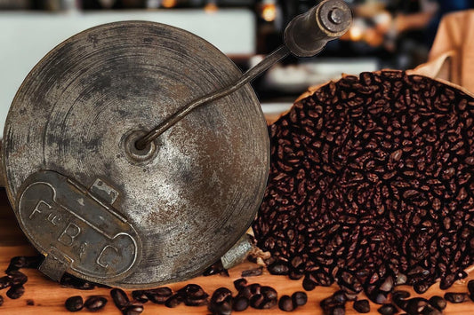 Antica pentola tosta caffè anni 20 ￼