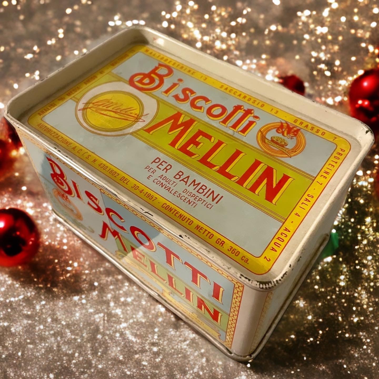 Scatola biscotti Mellin anni 50