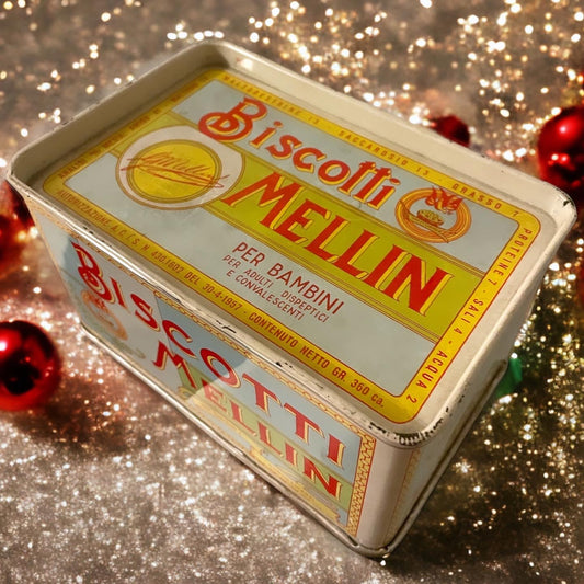 Scatola biscotti Mellin anni 50