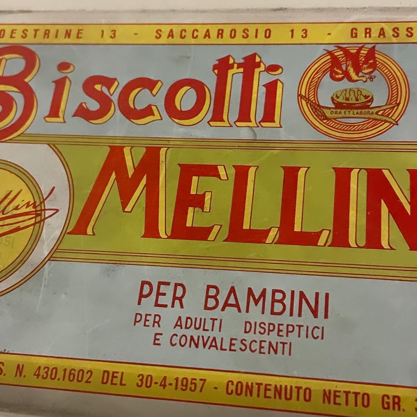 Scatola biscotti Mellin anni 50