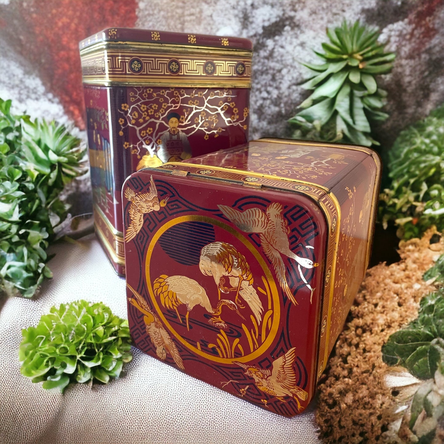 Pair of tea boxes