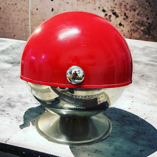 Red stainless steel sugar bowl