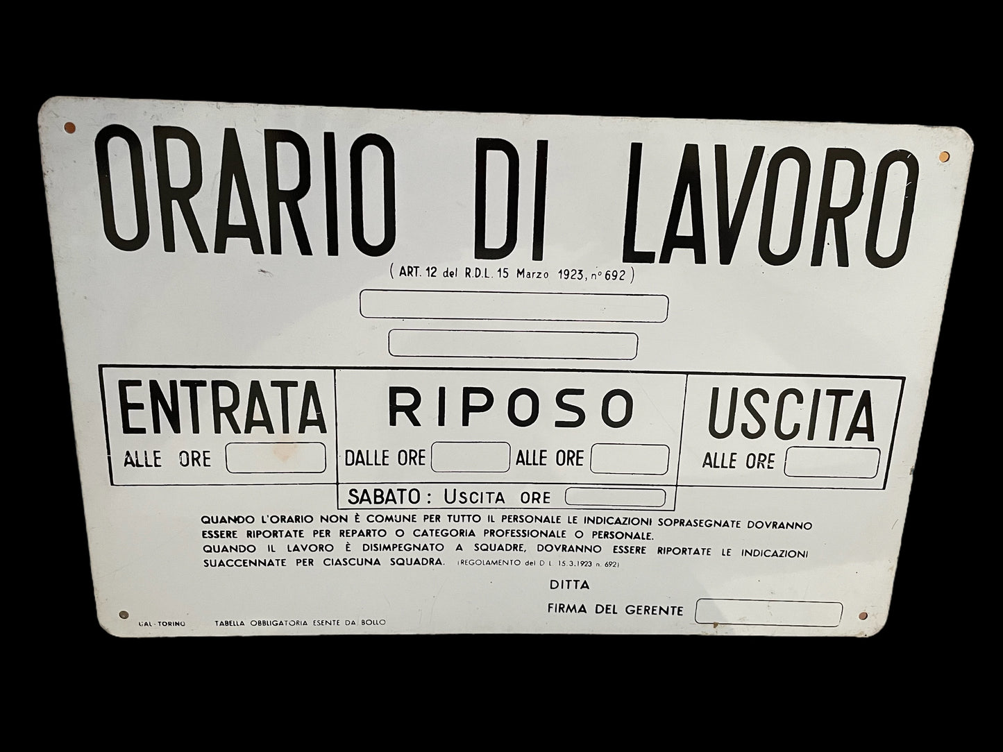 Orario di lavoro