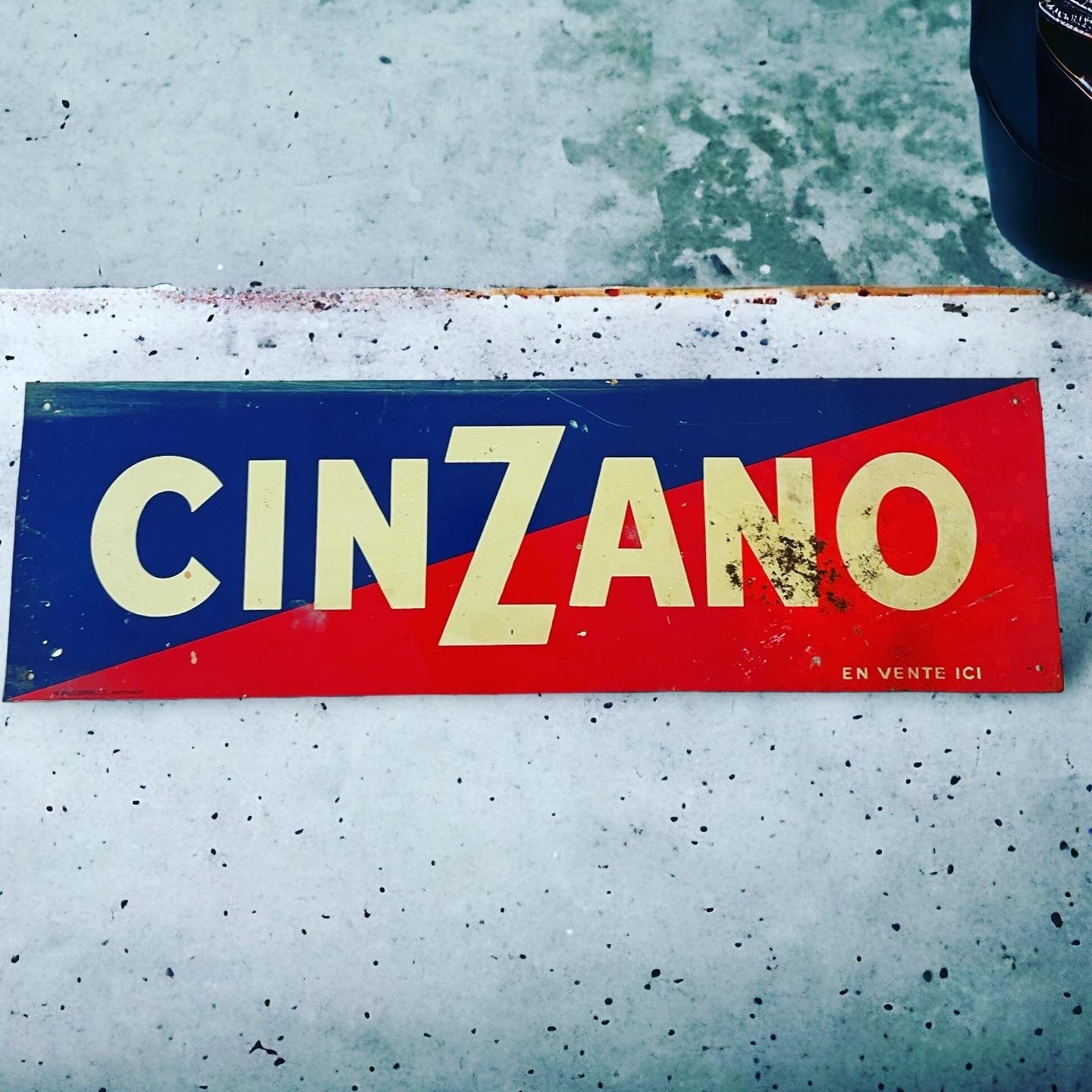 Cinzano old sheet metal