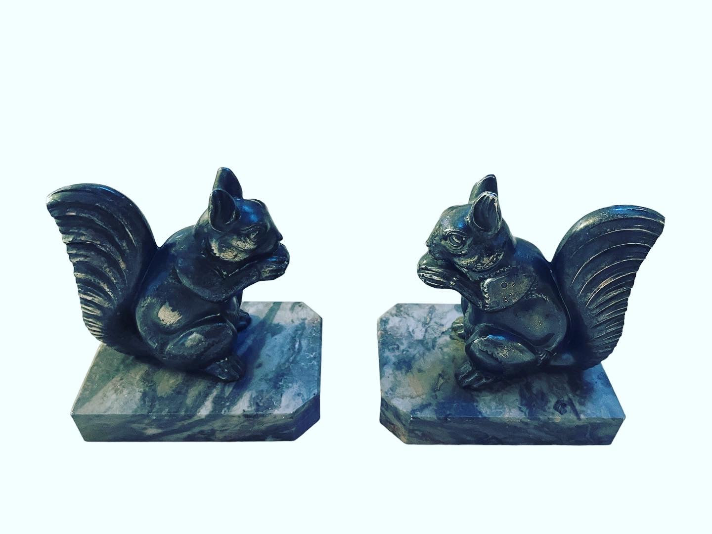 Art Deco Squirrel Bookends