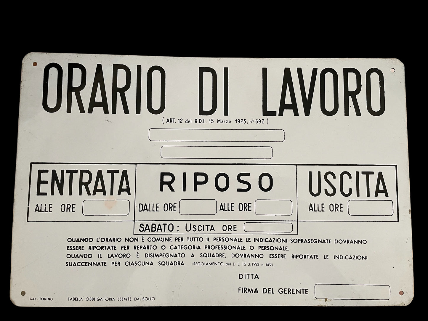 Orario di lavoro