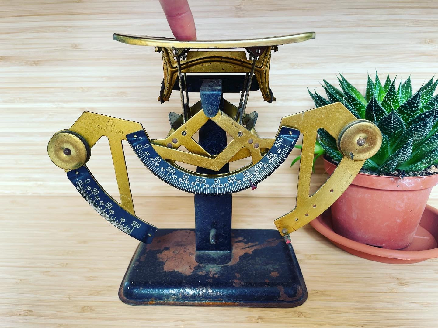 Vintage letter scale