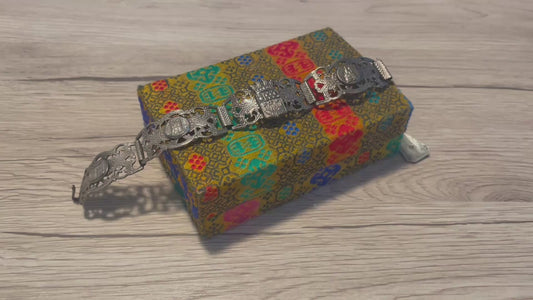 Bracciale souvenir in argento Spagna & Francia anni ‘60