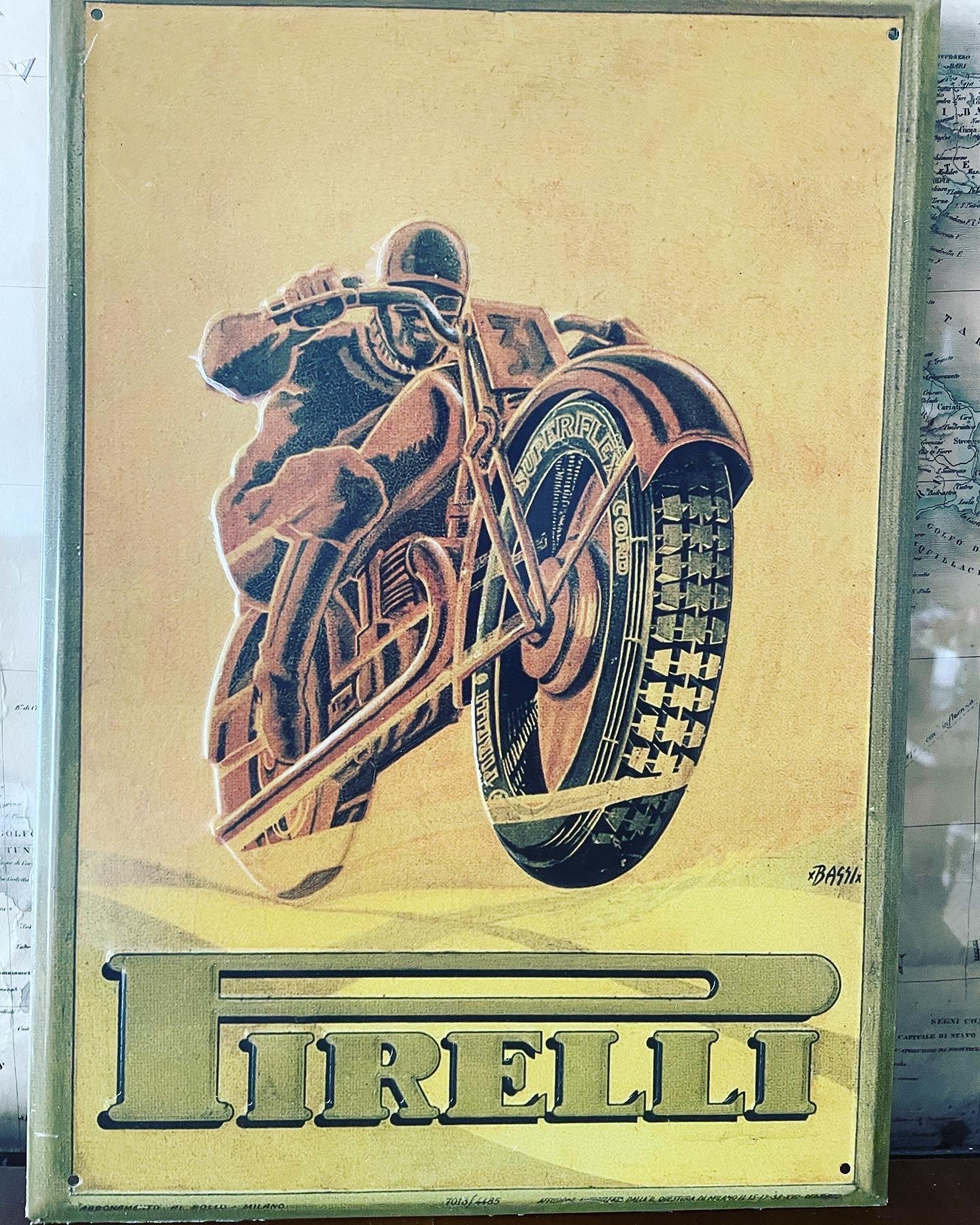 Pirelli motorcycle sign