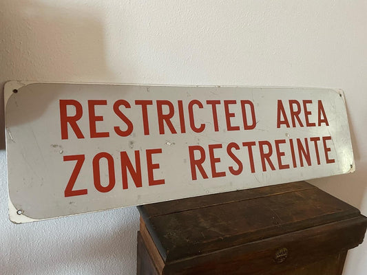 Restricted Area Sign