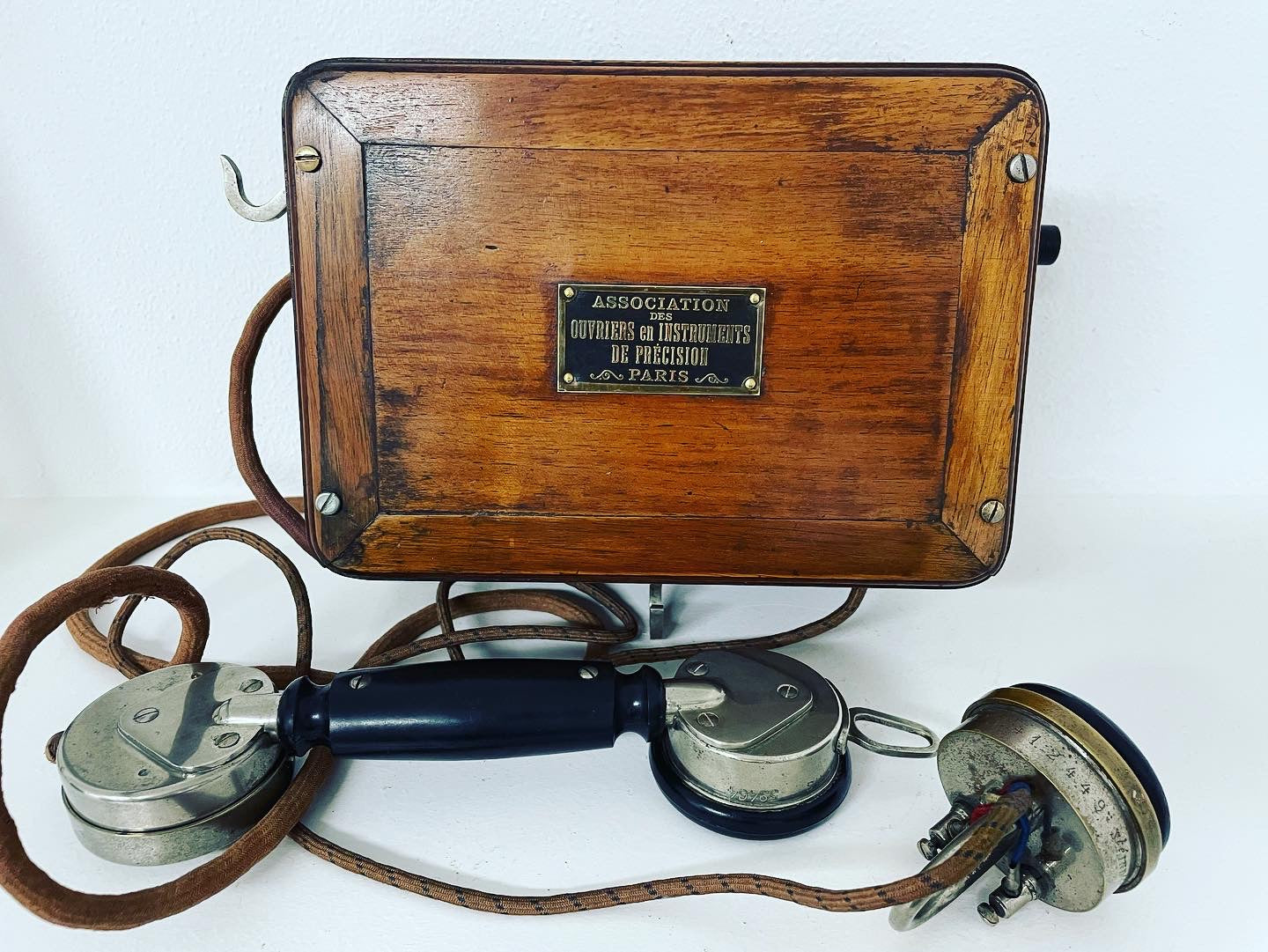 Telefono Vintage con Materiali di Alta qualità, Base Piramidale e Quadrante  in Bronzo Placcato in Lega di Zinco, Telefono Antico retrò Europeo