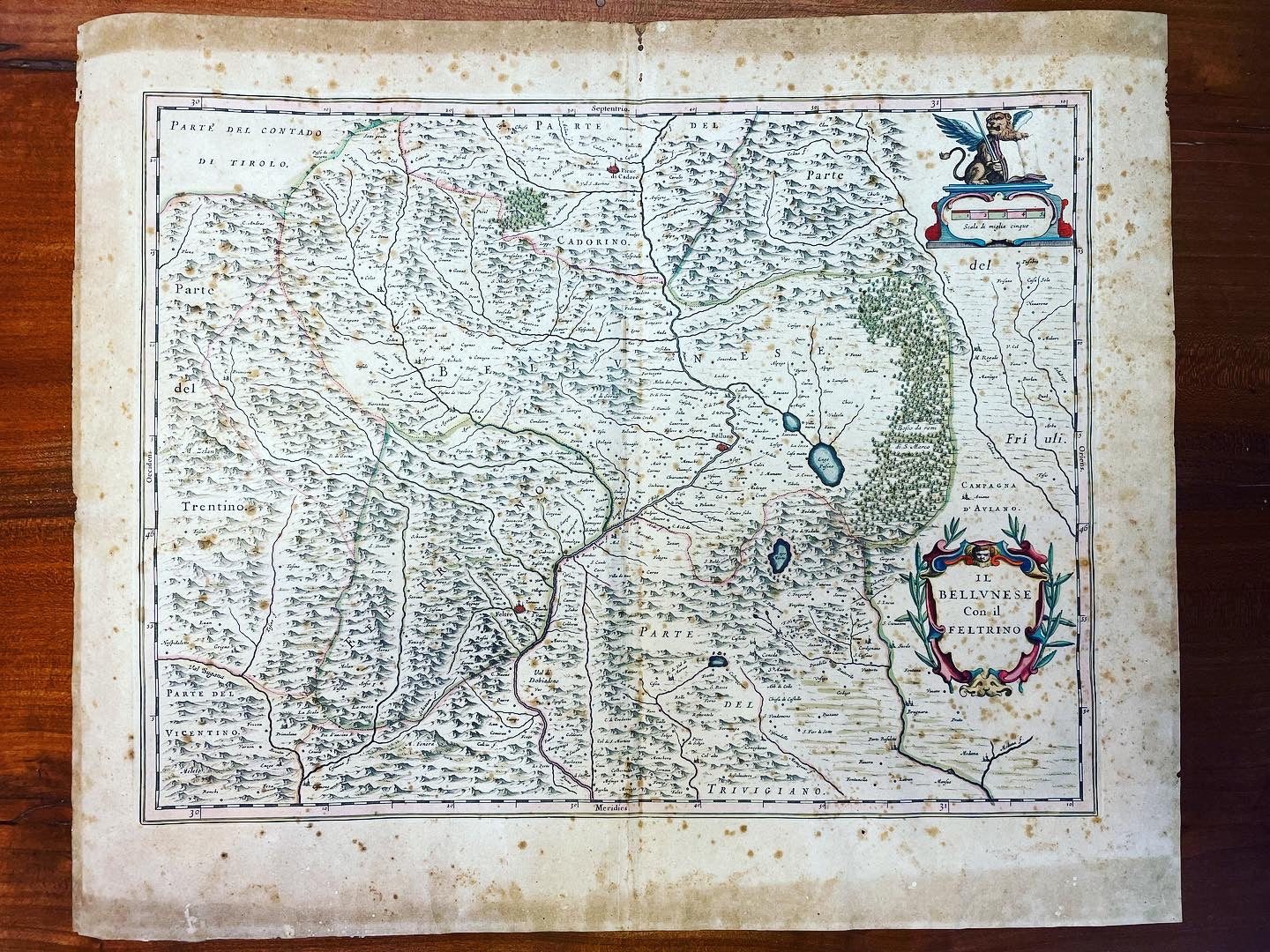 Map 1640 Belluno and Feltre