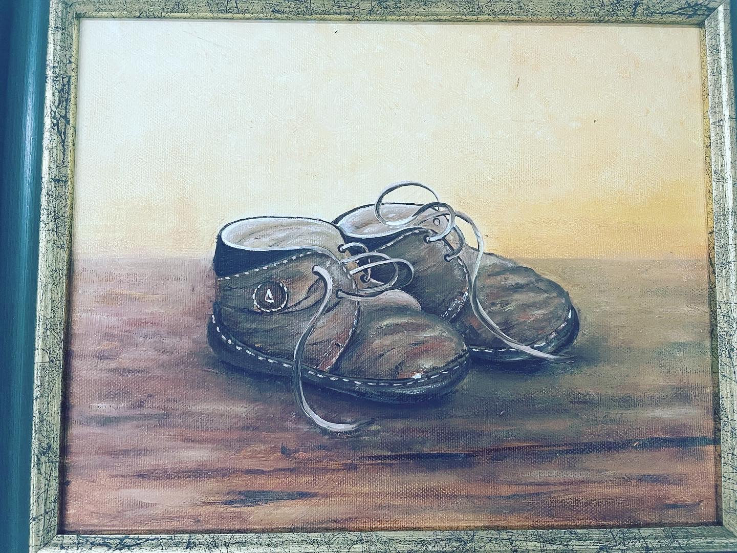 Painting of little shoes