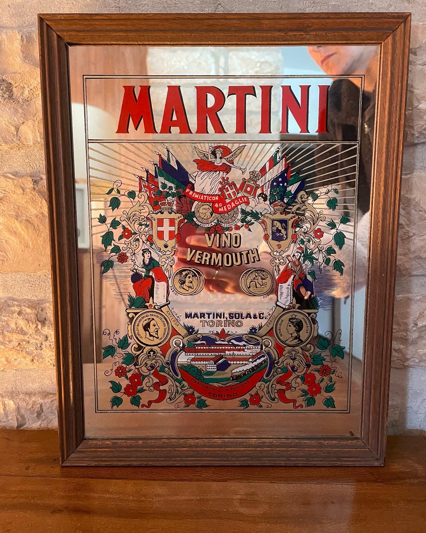 Martini Advertising Mirror