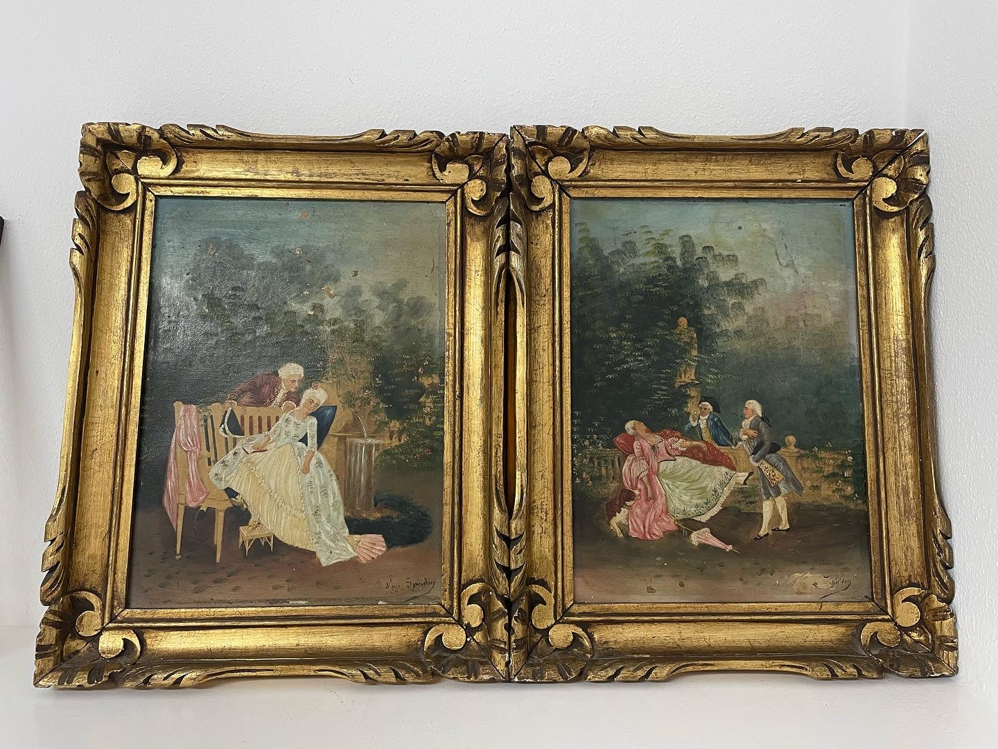 Pair of old paintings