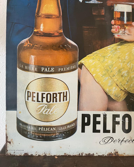 Pelforth beer sign