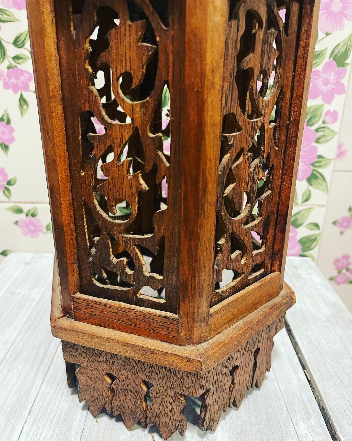 Antique wooden lantern