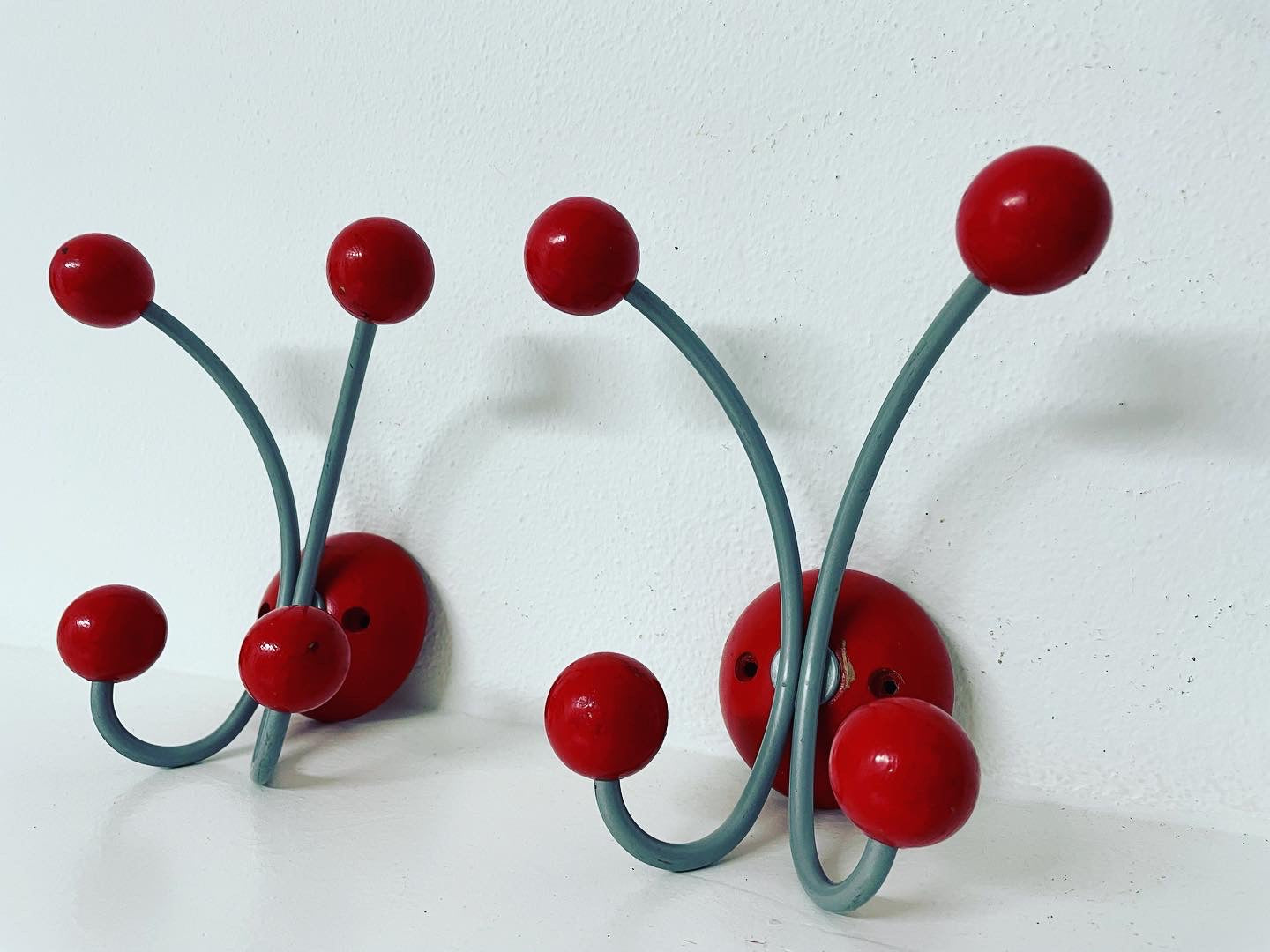 Red Space Age Coat Rack