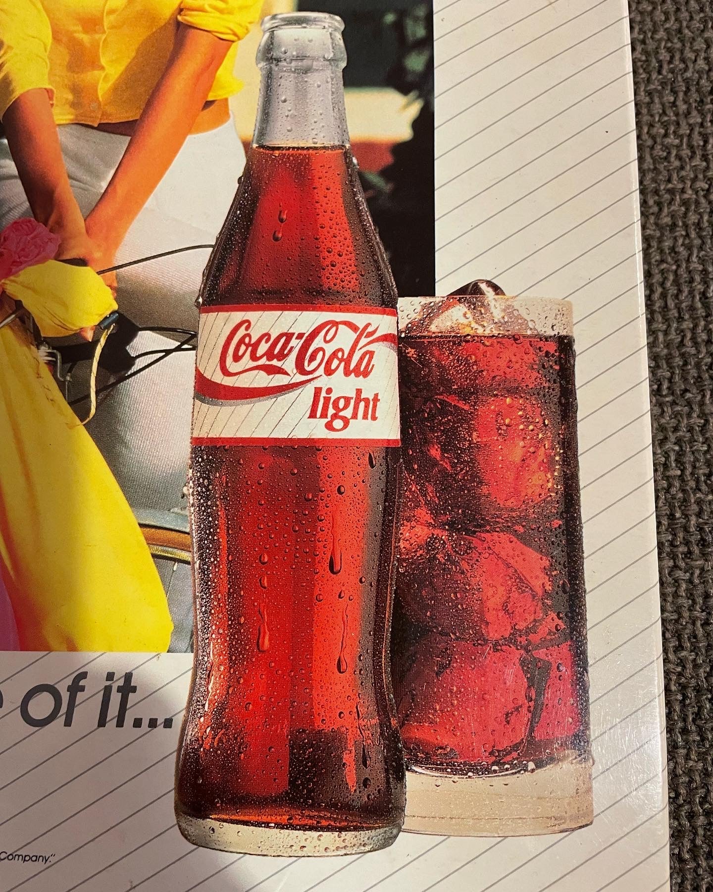 Coca Cola light cardboard advertising