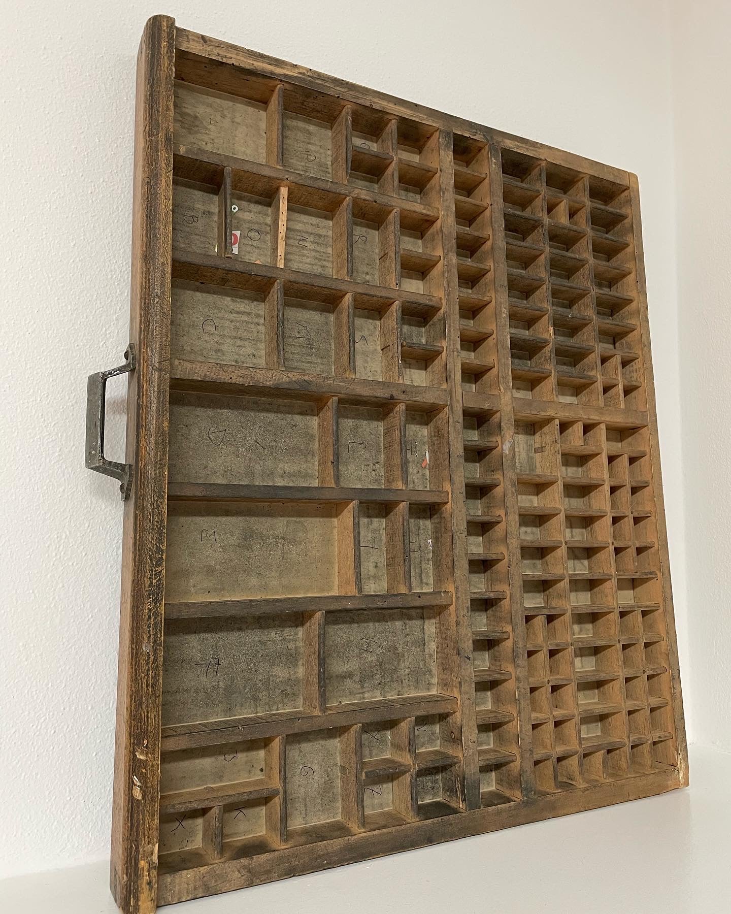 Antique typography drawers