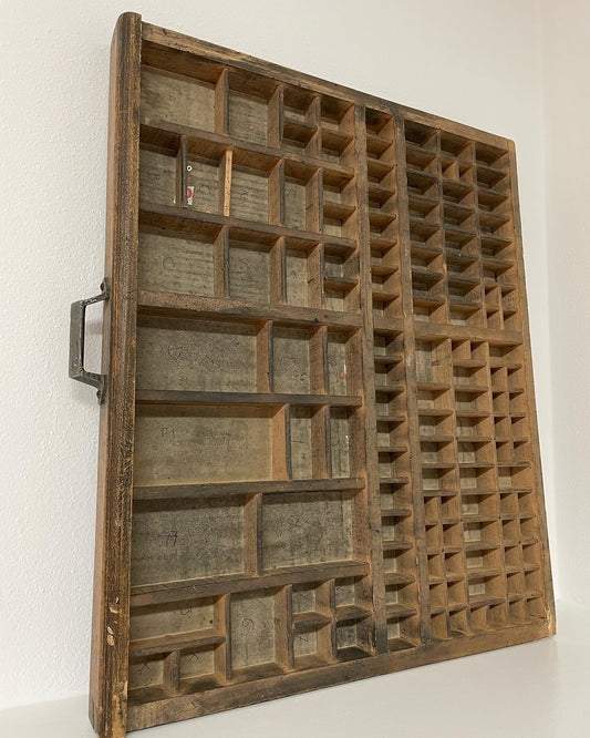 Antique typography drawers