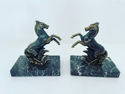 Art Deco Horse Bookends