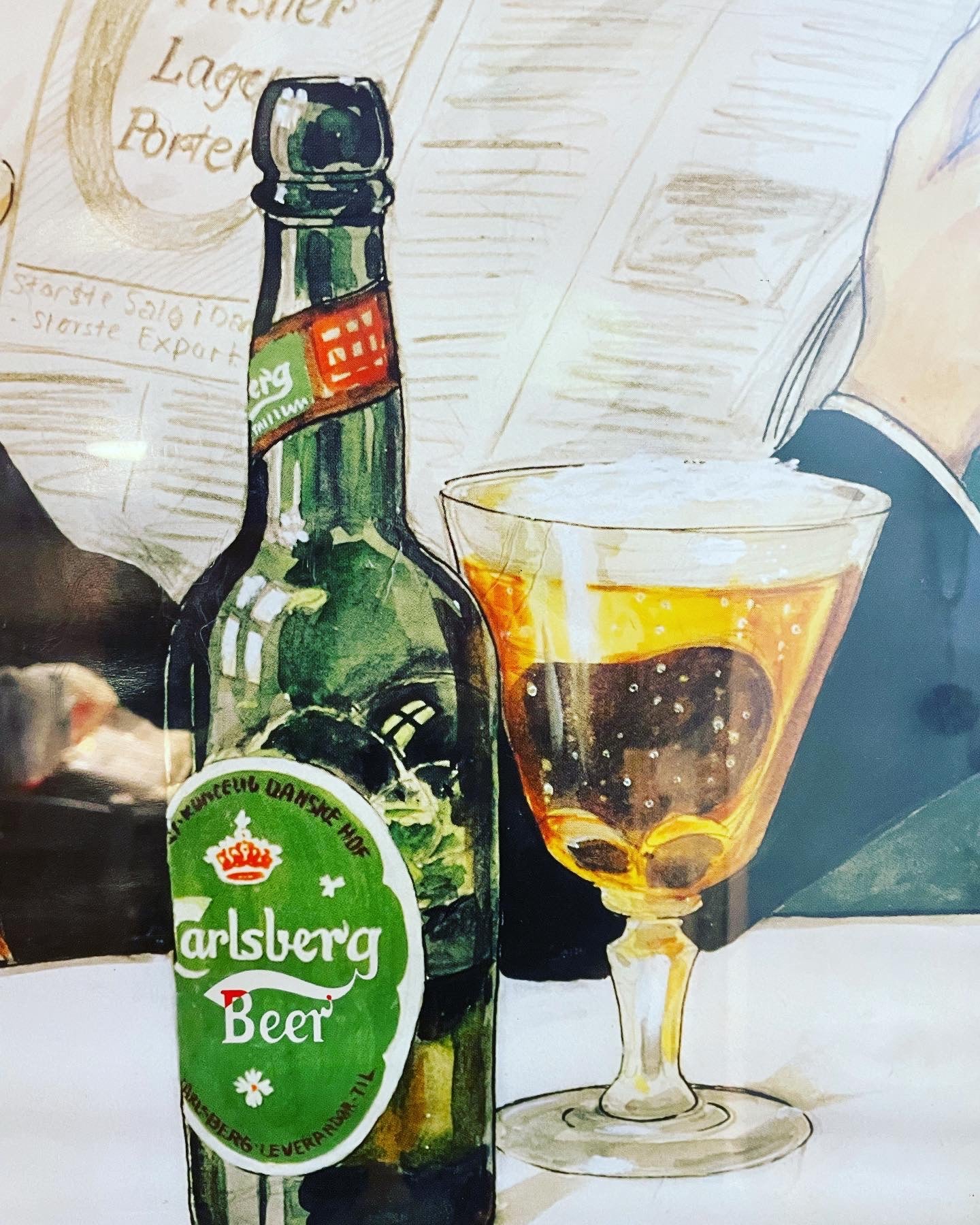 Carlsberg beer painting