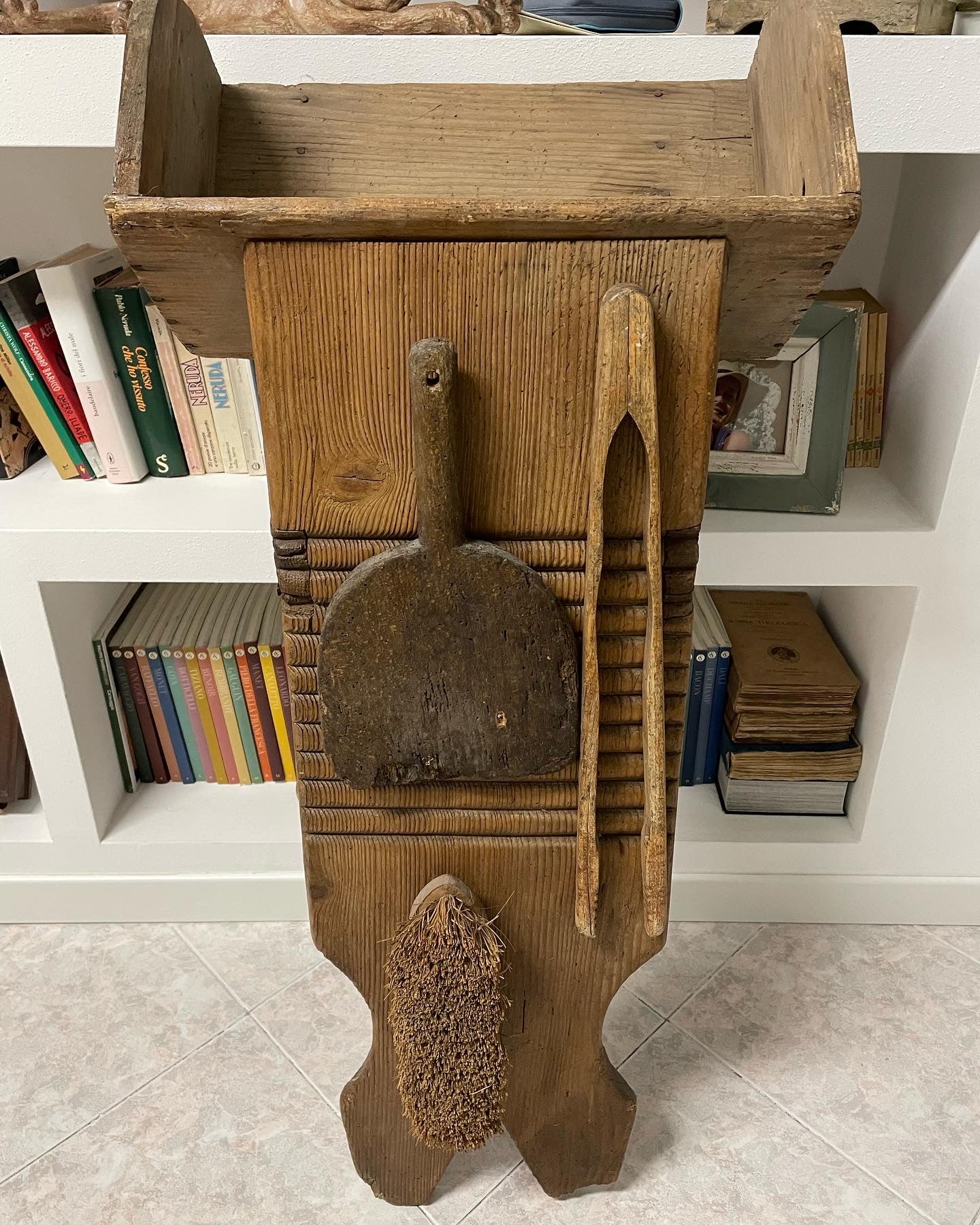 Antique washboard with kneeler