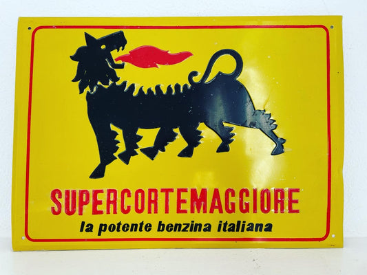 Insegna benzina Supercortemaggiore