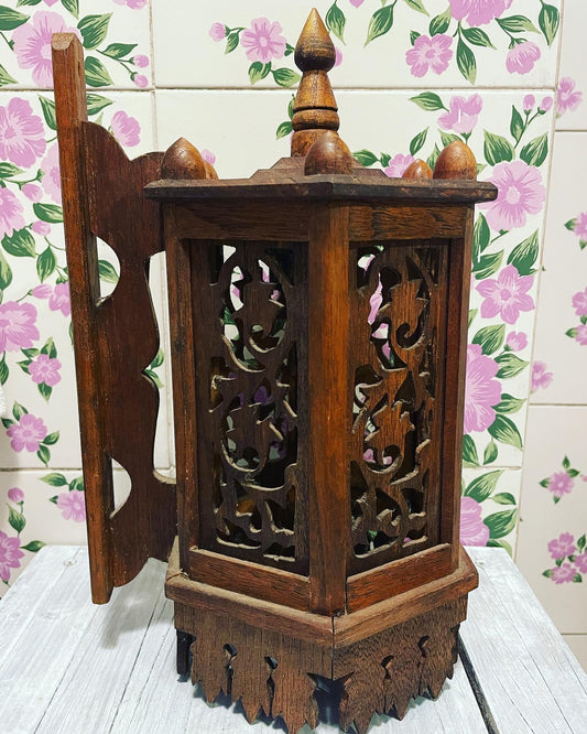 Antique wooden lantern