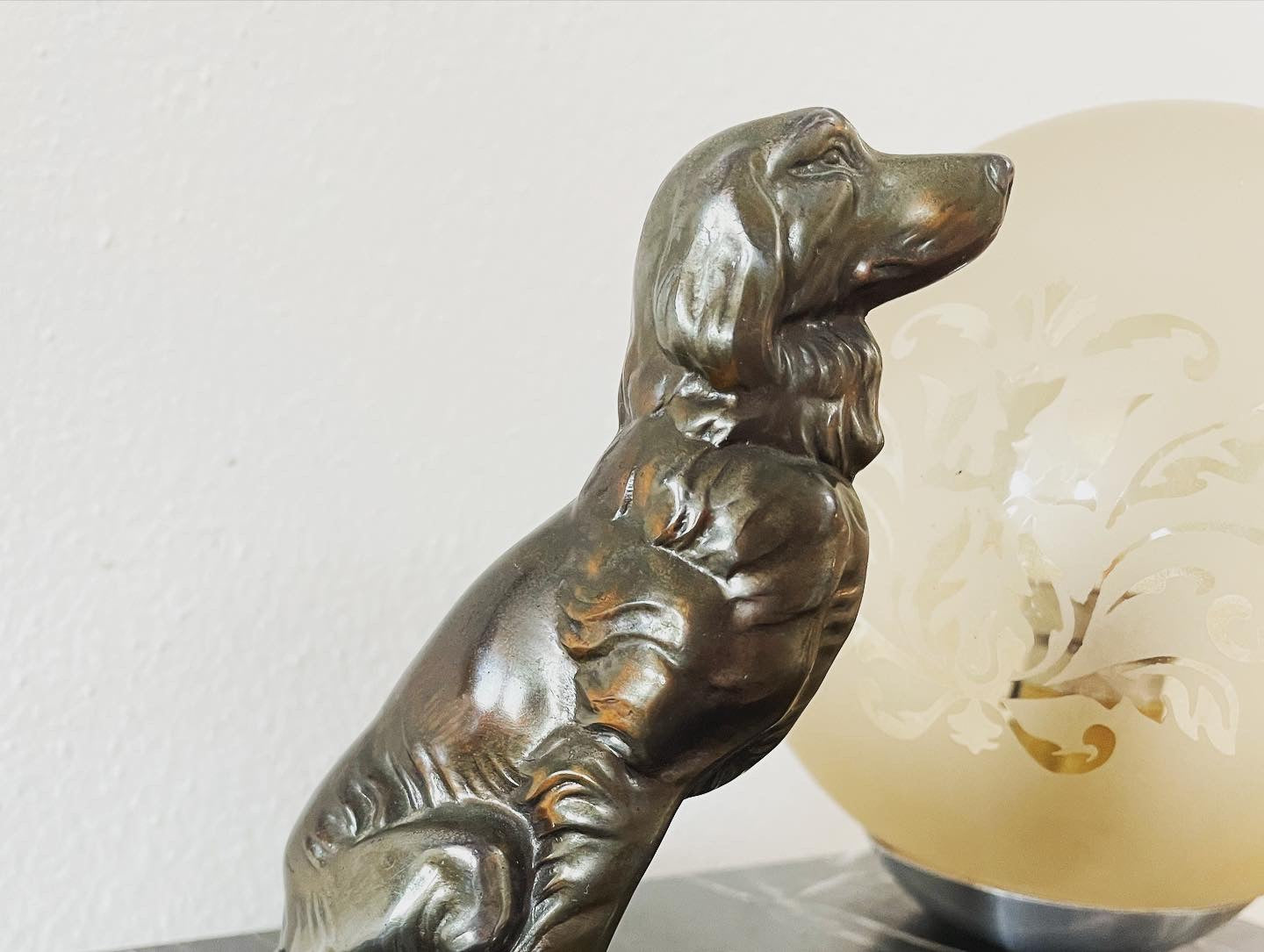 Art Deco dog lamp