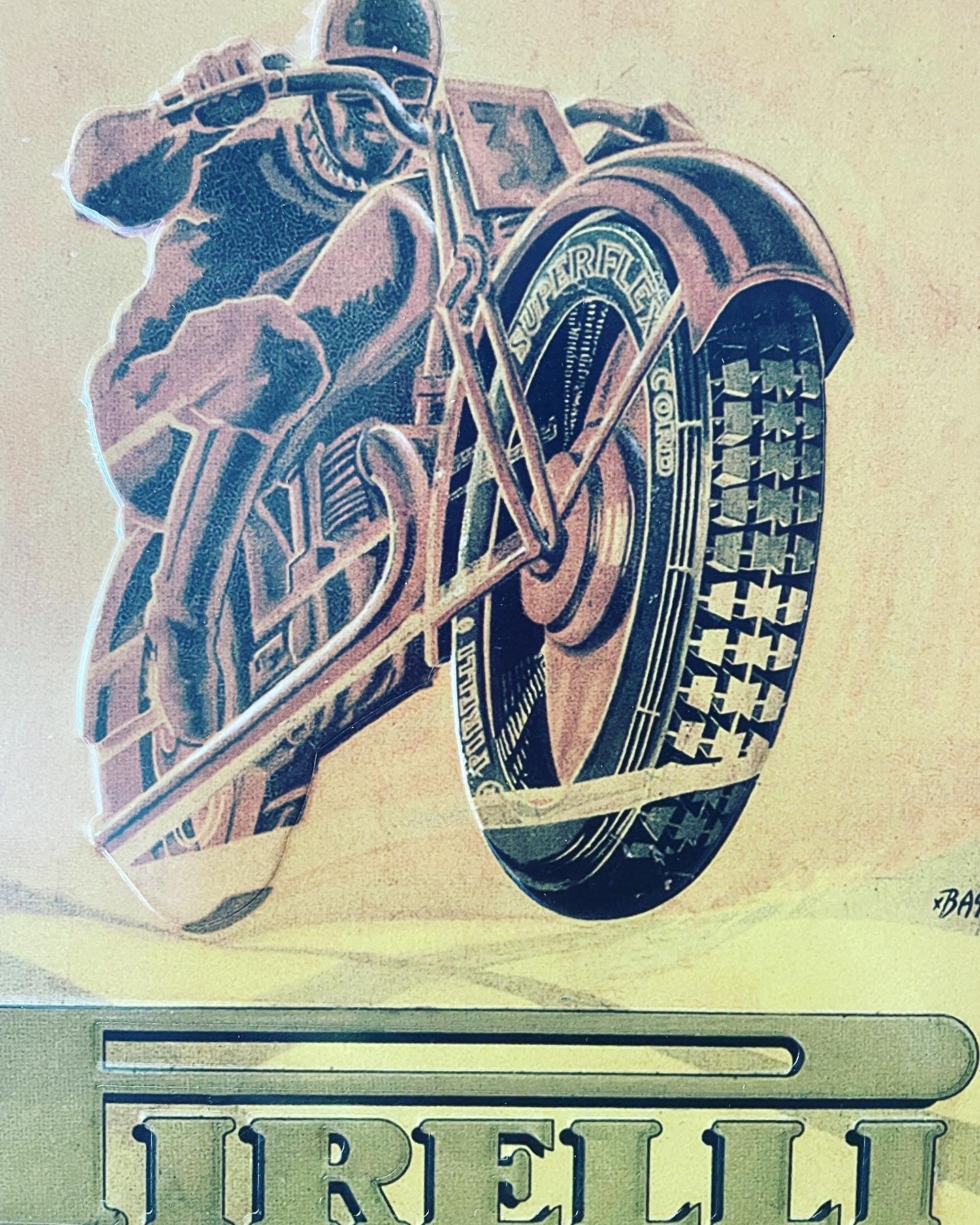 Pirelli motorcycle sign